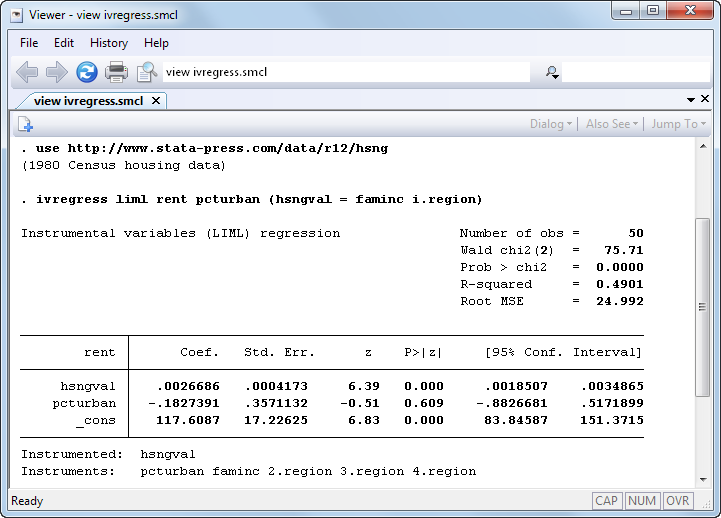 ivregress example