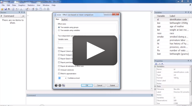 video: quick tour of Stata