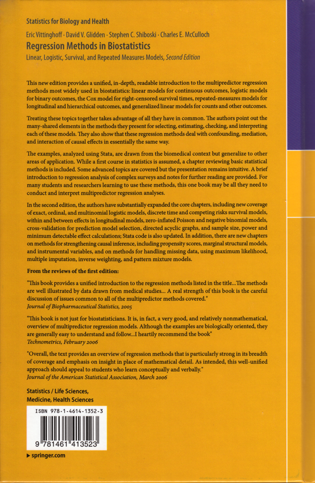 Stata Bookstore: Regression Methods in Biostatistics: Linear