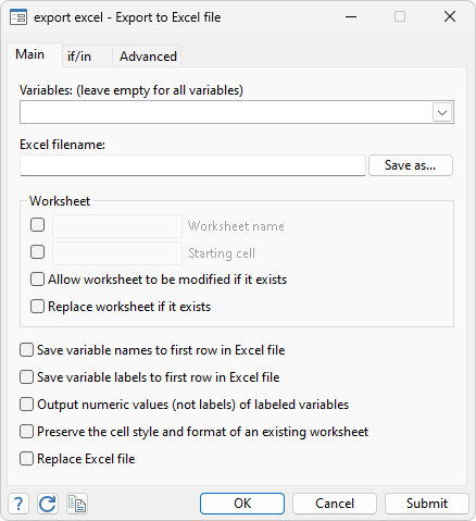 Excel Importexport Stata