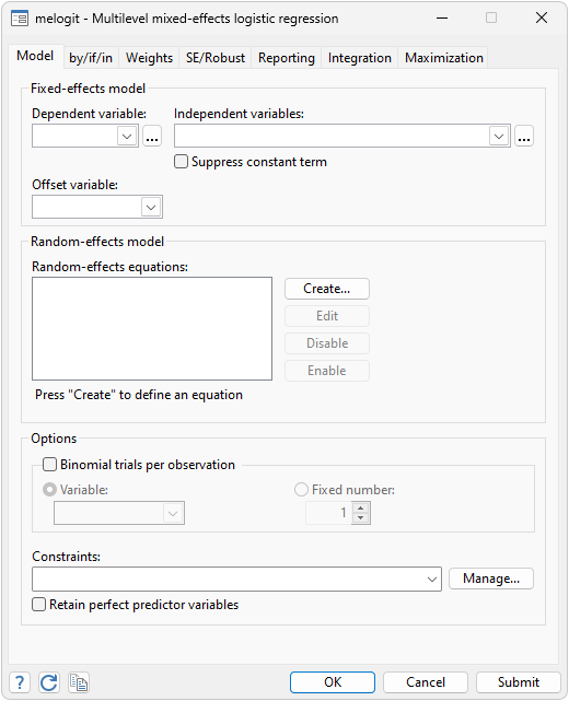 Multilevel ordered logistic |