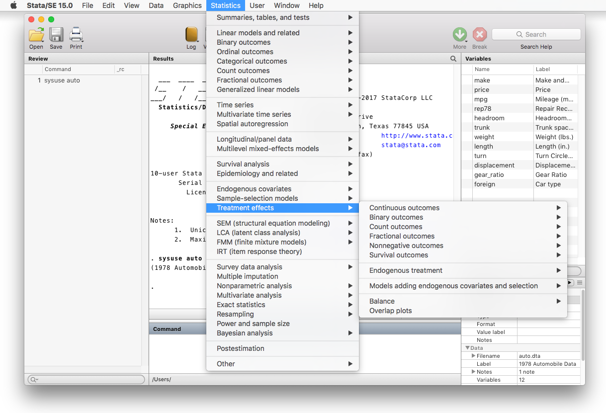 Stata 15.1 Mac 破解版 数据分析软件