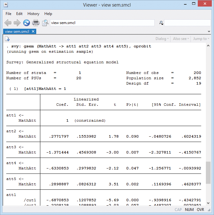 running gsem on estimation sample