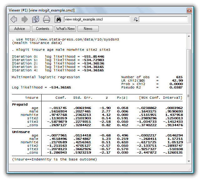 mlogit example 1