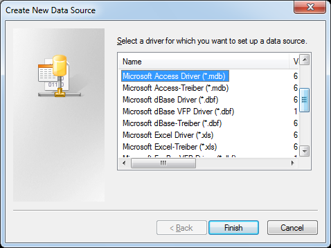 64 bit excel odbc driver windows 7