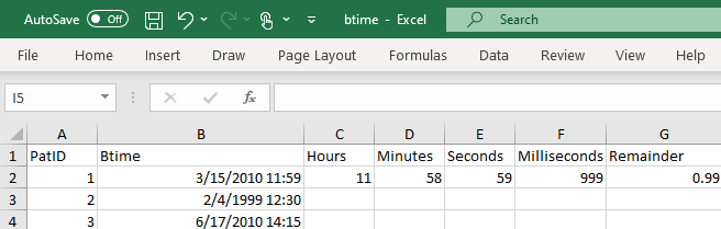 First Excel image