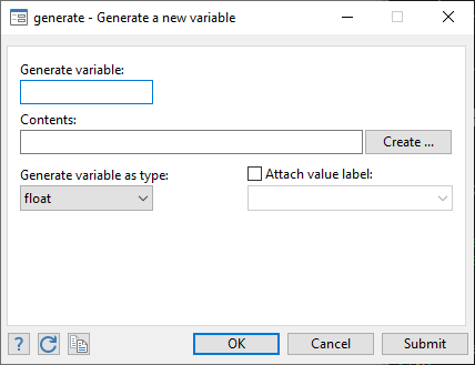 mygenerate dialog