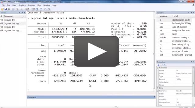 video: quick tour of Stata